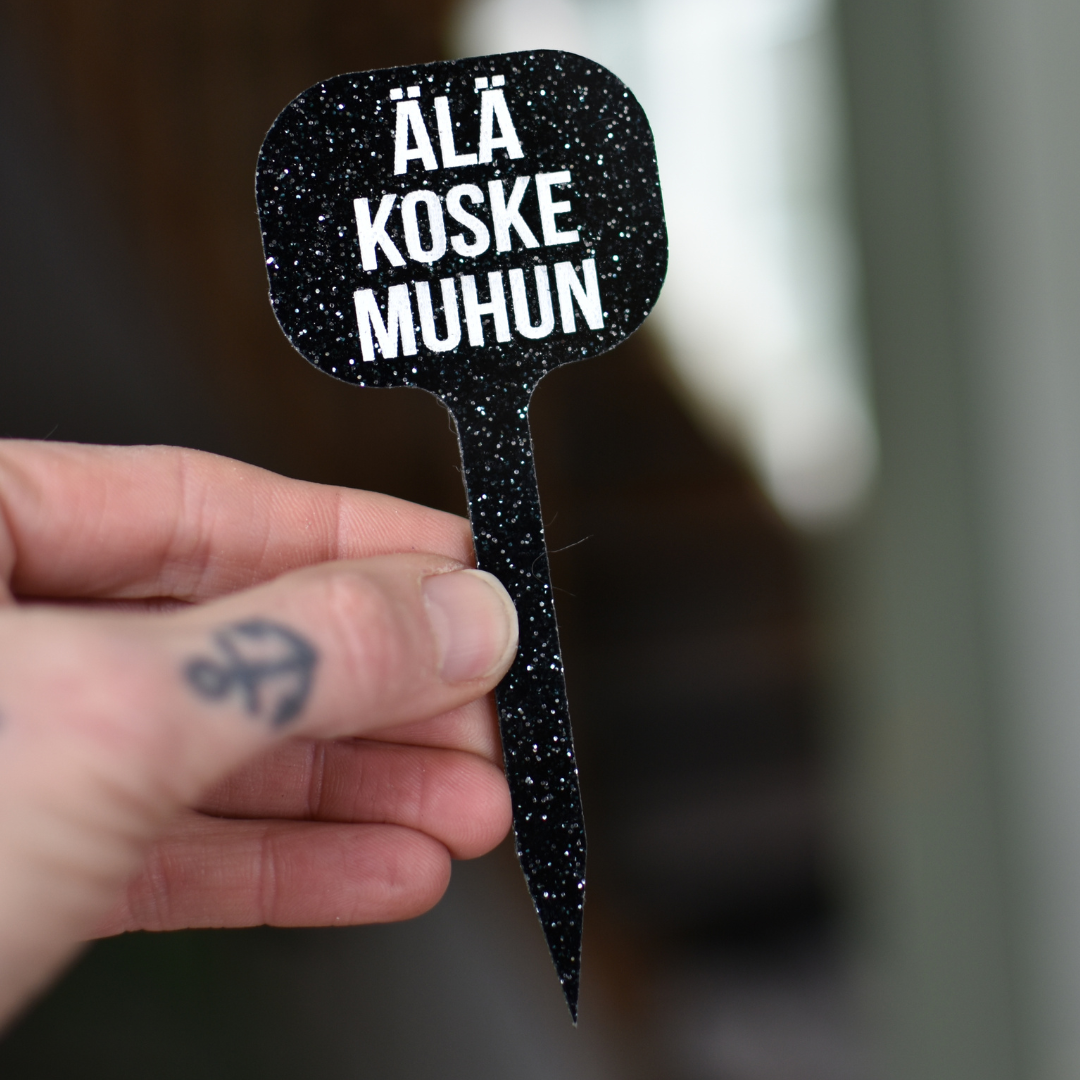 Huonekasvi kyltti glitteri 3kpl