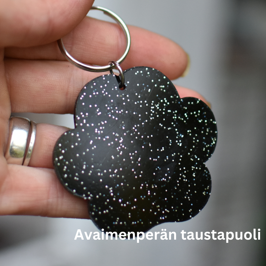 Tassu avaimenperä omalla tekstillä